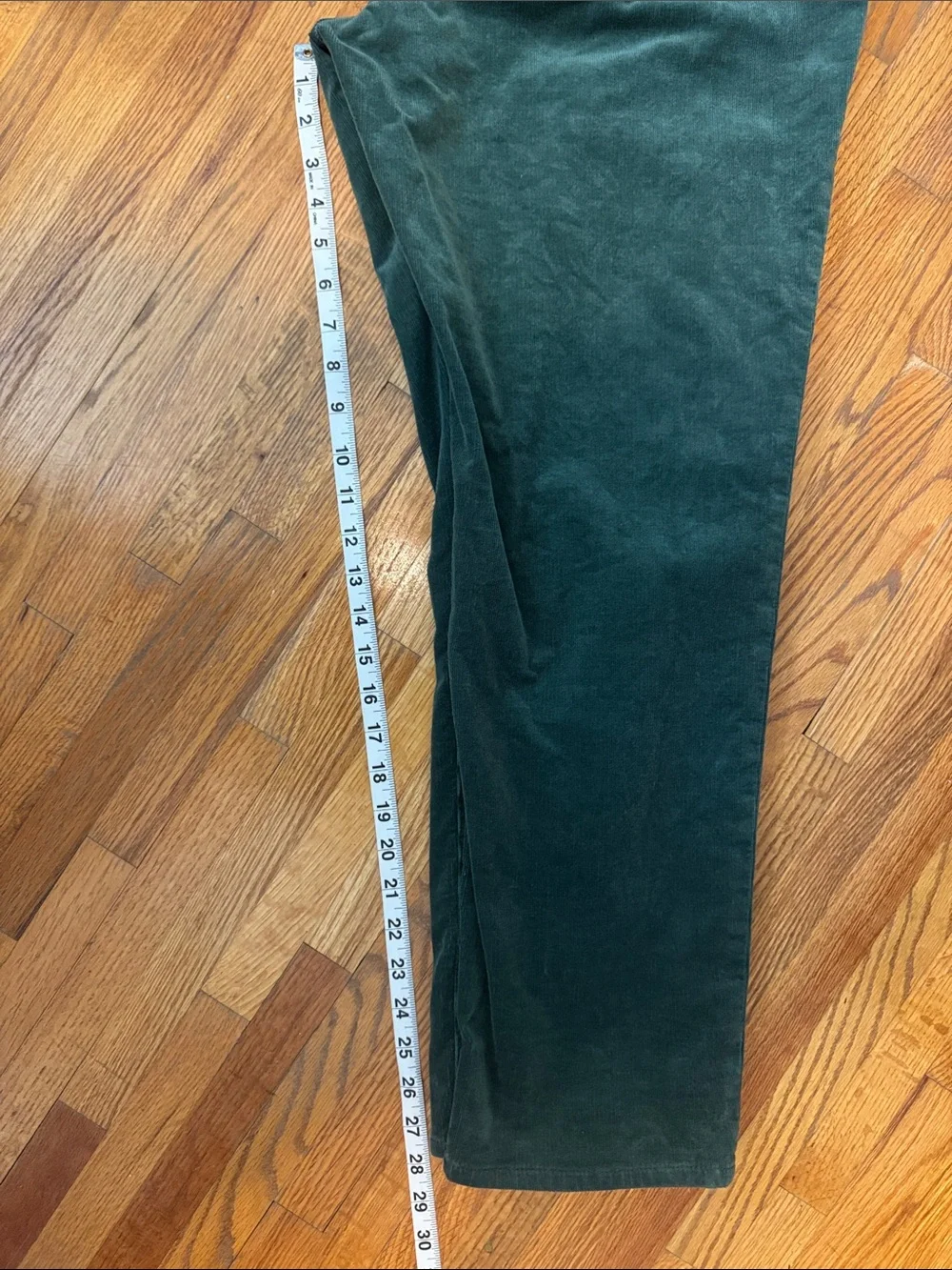J. Crew Forest Green Straight-Leg Corduroy Pants, 33